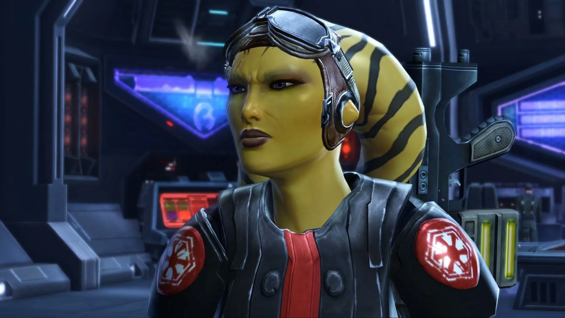 Một sĩ quan hoàng gia ngoài hành tinh trong Star Wars The Old Republic, minh họa sự đa dạng nhân vật và cốt truyện độc đáo.