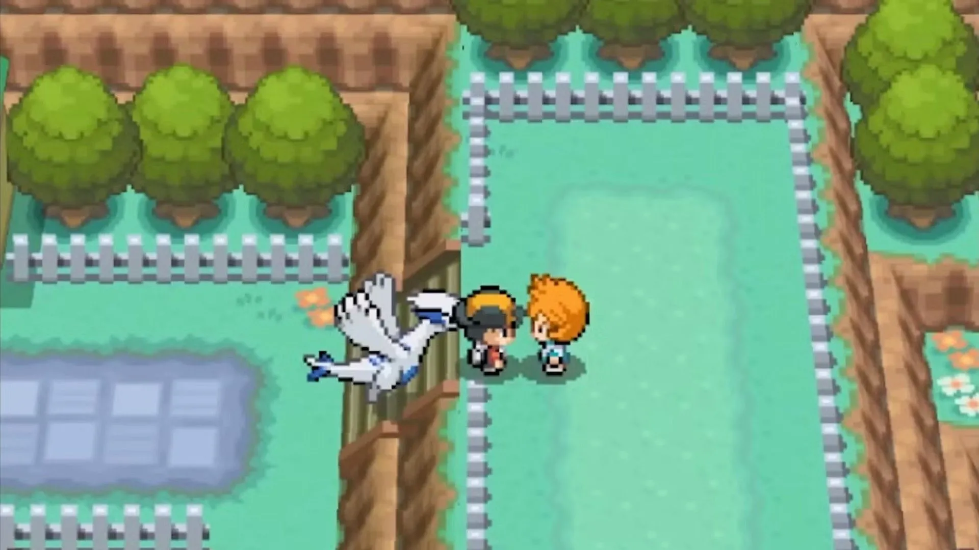 Người chơi trò chuyện với nhân vật NPC trong bản ROM Pokemon Storm Silver, thể hiện sự tương tác trong game và tiềm năng của các thử thách chơi mới, độc đáo.
