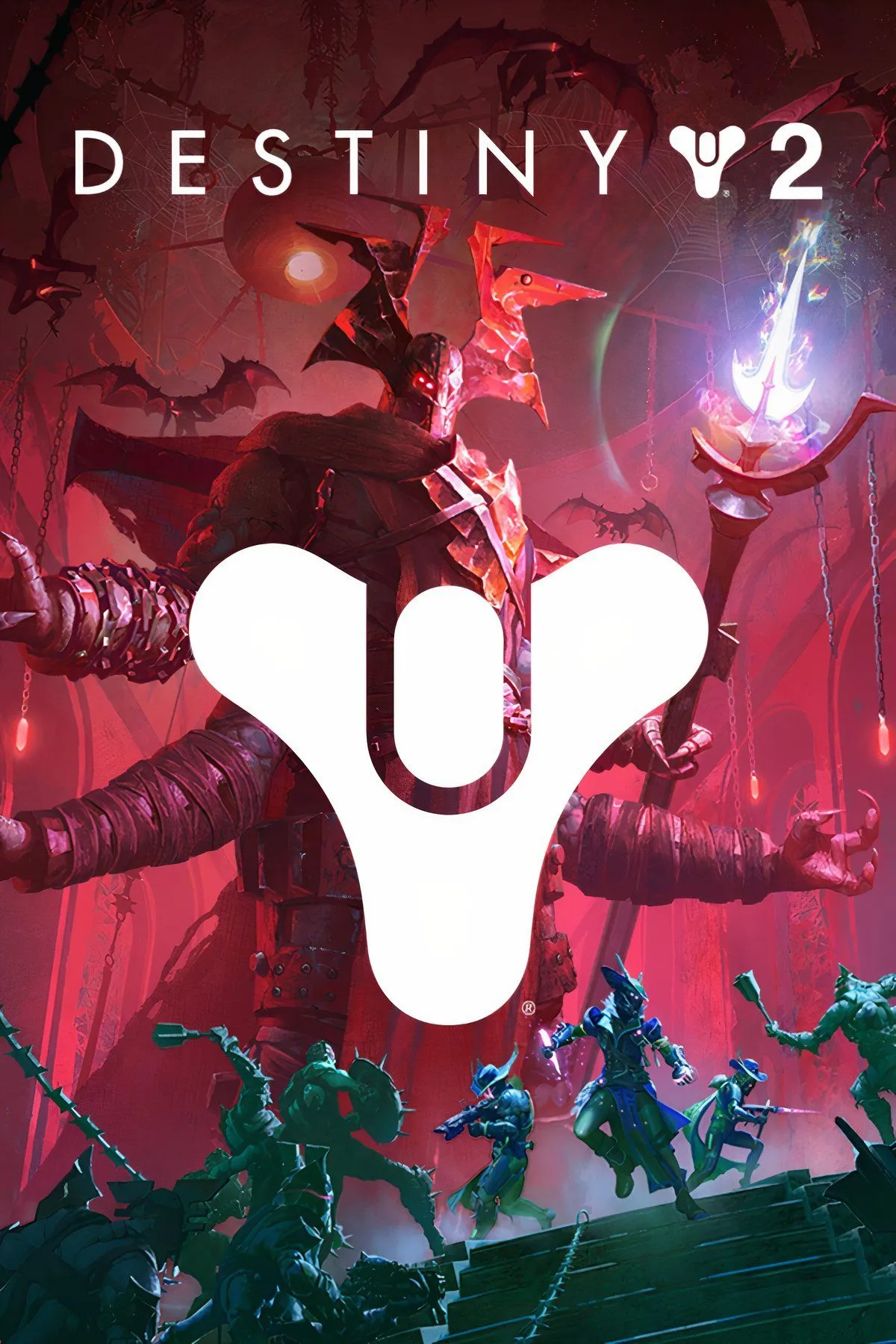 Nhân vật Guardian trong Destiny 2 sử dụng năng lực ánh sáng đối đầu với các thế lực đen tối, với trang bị và hiệu ứng kỹ năng mạnh mẽ trong bối cảnh hành tinh ngoài không gian.