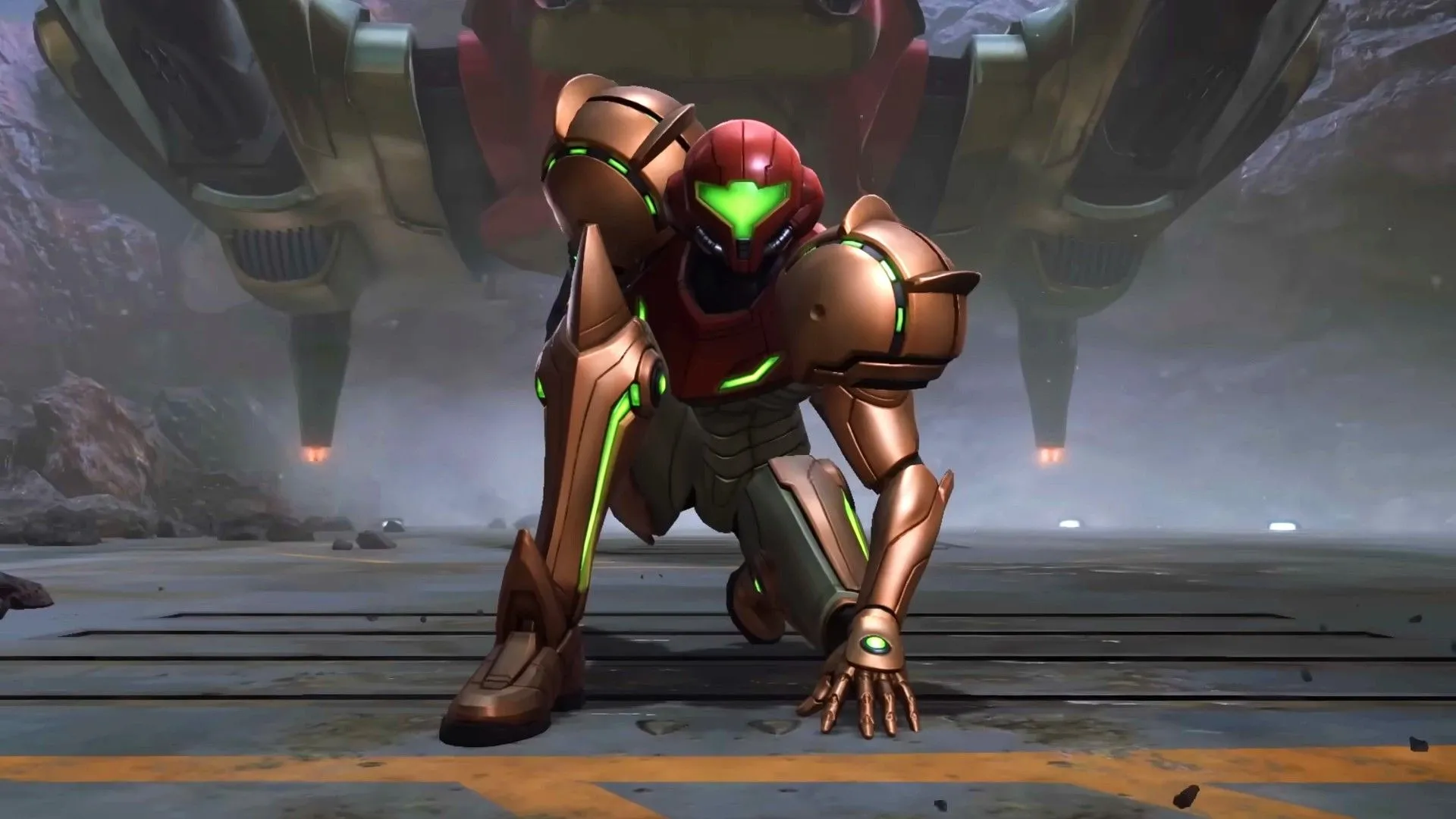 Nhân vật Samus Aran từ Metroid Prime 4 Beyond, một trong những tựa game Nintendo lớn sắp ra mắt trên Nintendo Switch đời đầu.