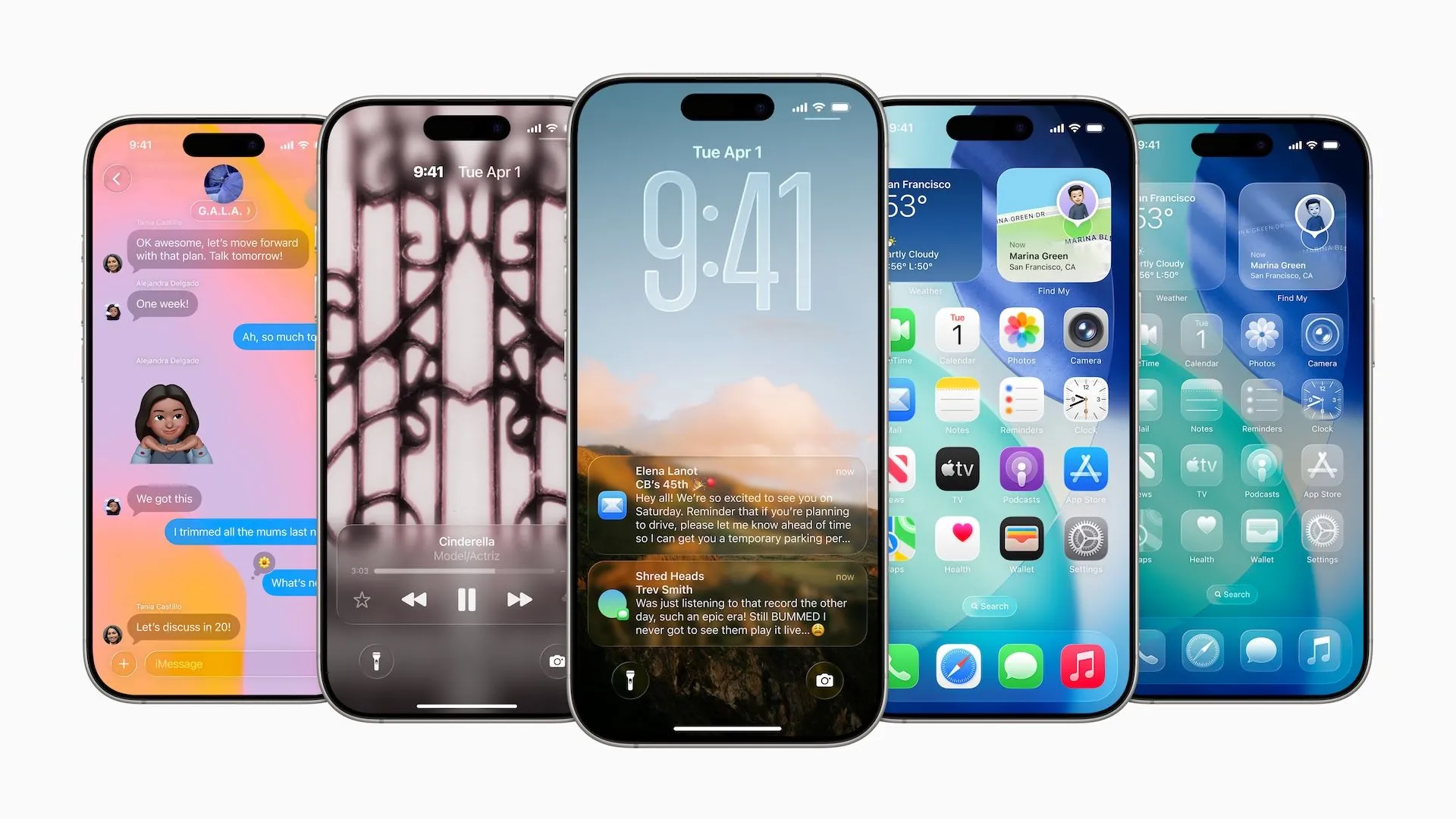 Nhiều mẫu iPhone hiển thị giao diện iOS 26, minh họa mục đích của các bản beta đối với nhà phát triển trong việc tối ưu hóa ứng dụng.