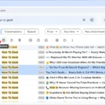 Nút lưu trữ (Archive) email trên Gmail web, hiển thị rõ sau khi chọn thư cần ẩn.