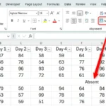 Ô dữ liệu trong Excel được trộn và căn giữa, minh họa lỗi định dạng phổ biến.