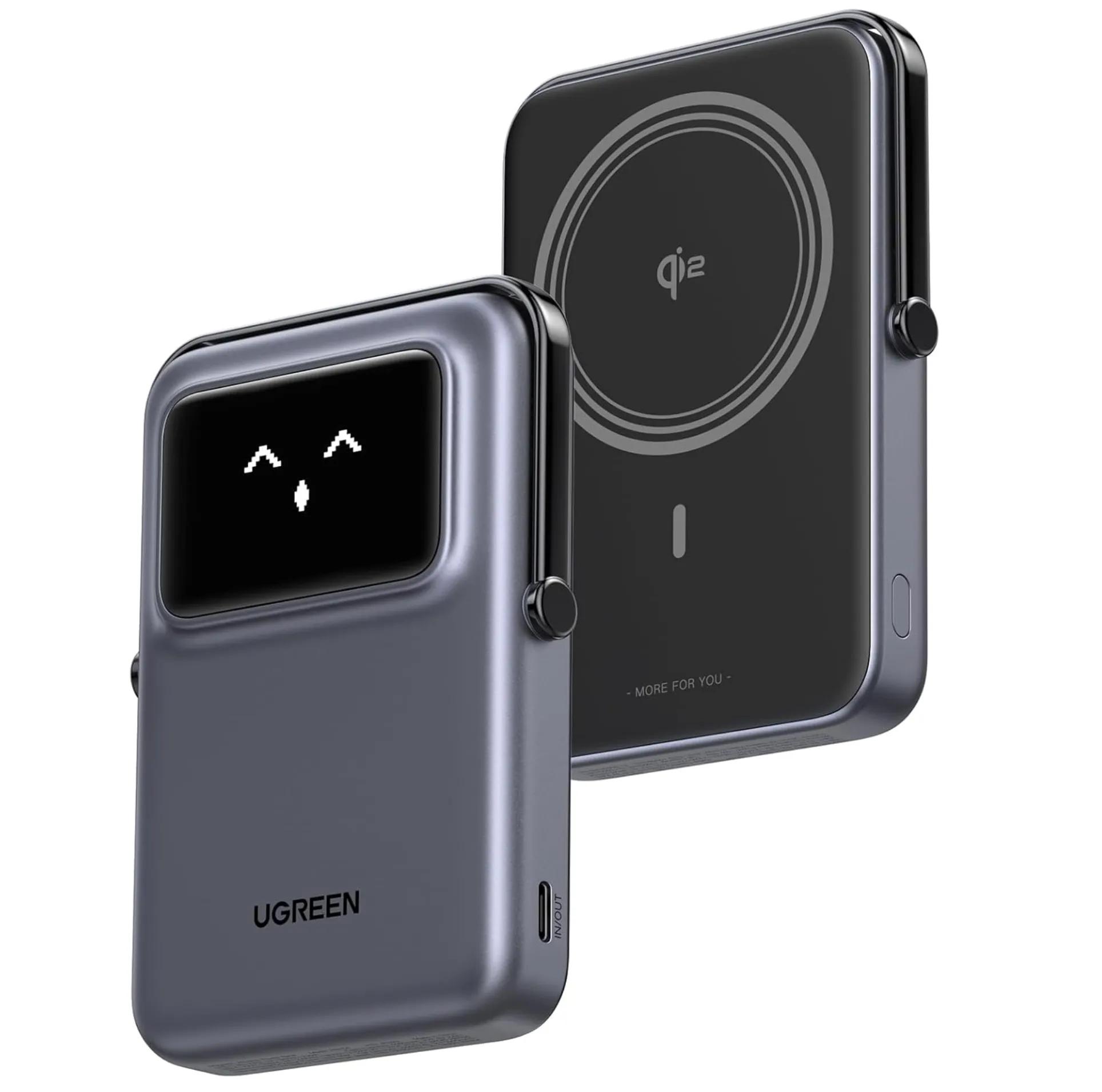 Pin sạc dự phòng không dây từ tính Ugreen Uno 10000mAh, một phụ kiện lý tưởng để mở rộng thời lượng pin của thiết bị cầm tay.