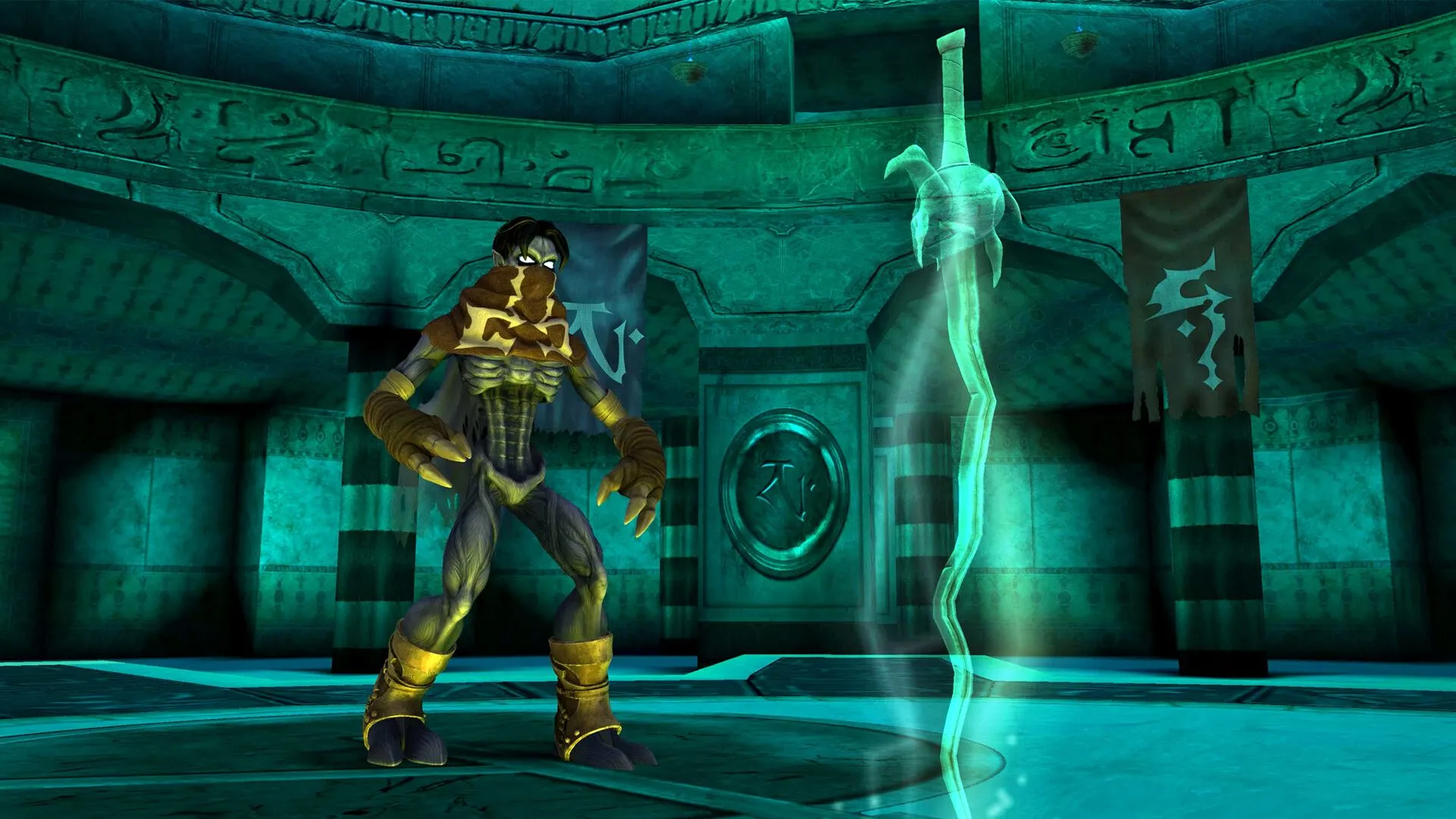 Raziel, nhân vật chính trong Legacy of Kain: Soul Reaver, thể hiện thiết kế Gothic và đồ họa đột phá của series hành động phiêu lưu.