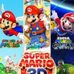 Super Mario 64, game platformer 3D đột phá trên Nintendo 64, hình ảnh Mario trong thế giới 3 chiều đầy màu sắc.