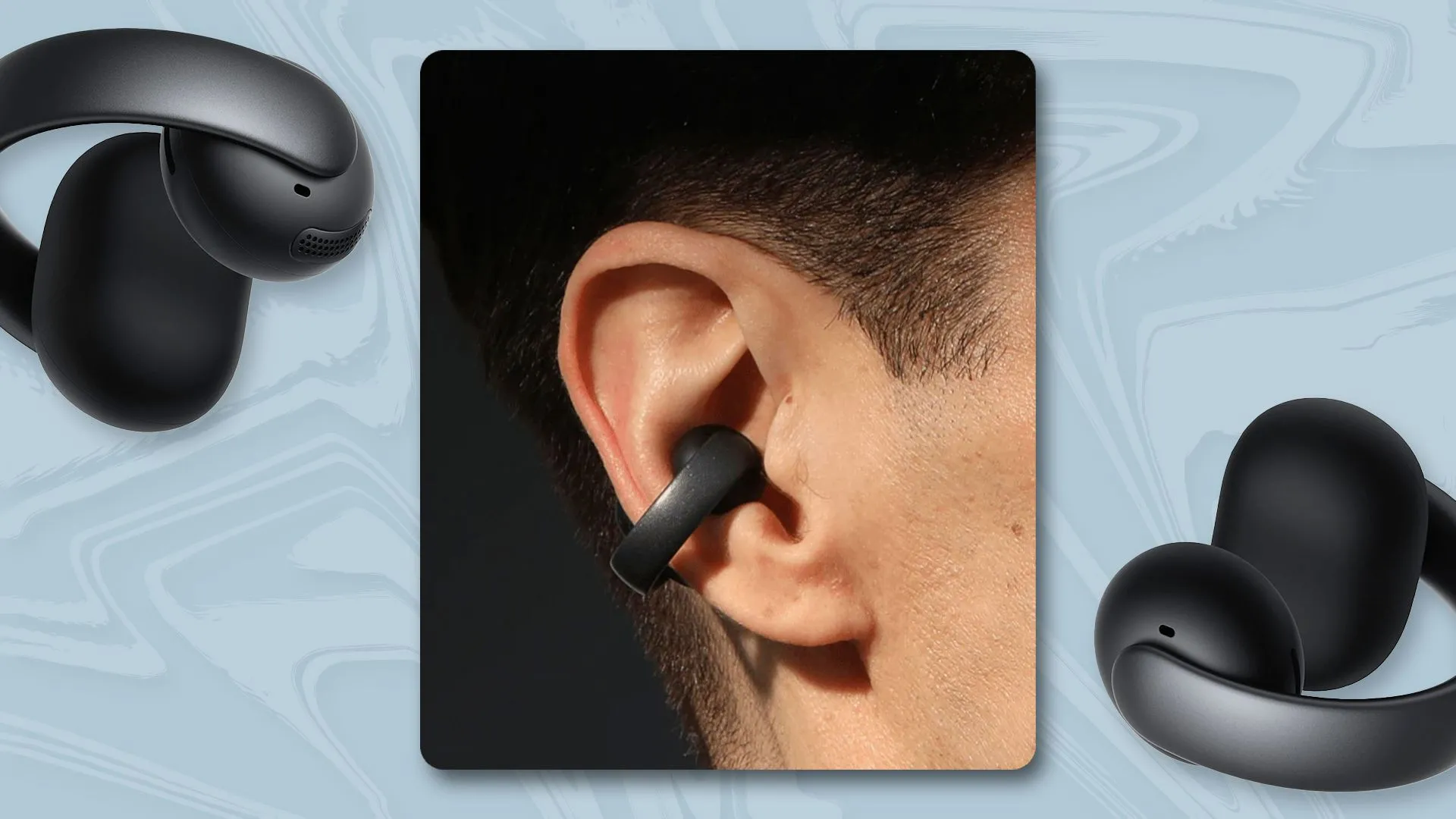 Tai nghe không dây Anker Soundcore AeroClip với thiết kế mở tai, dạng kẹp, phù hợp cho người dùng muốn nghe rõ môi trường xung quanh.