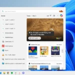 Thanh tìm kiếm Windows 11 hiển thị trên menu Start, giúp người dùng dễ dàng tìm ứng dụng và tệp.