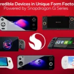 Thiết bị chơi game cầm tay Android sử dụng chip Snapdragon G series, minh họa sự đa dạng của các mẫu máy Retroid Pocket và Ayaneo.