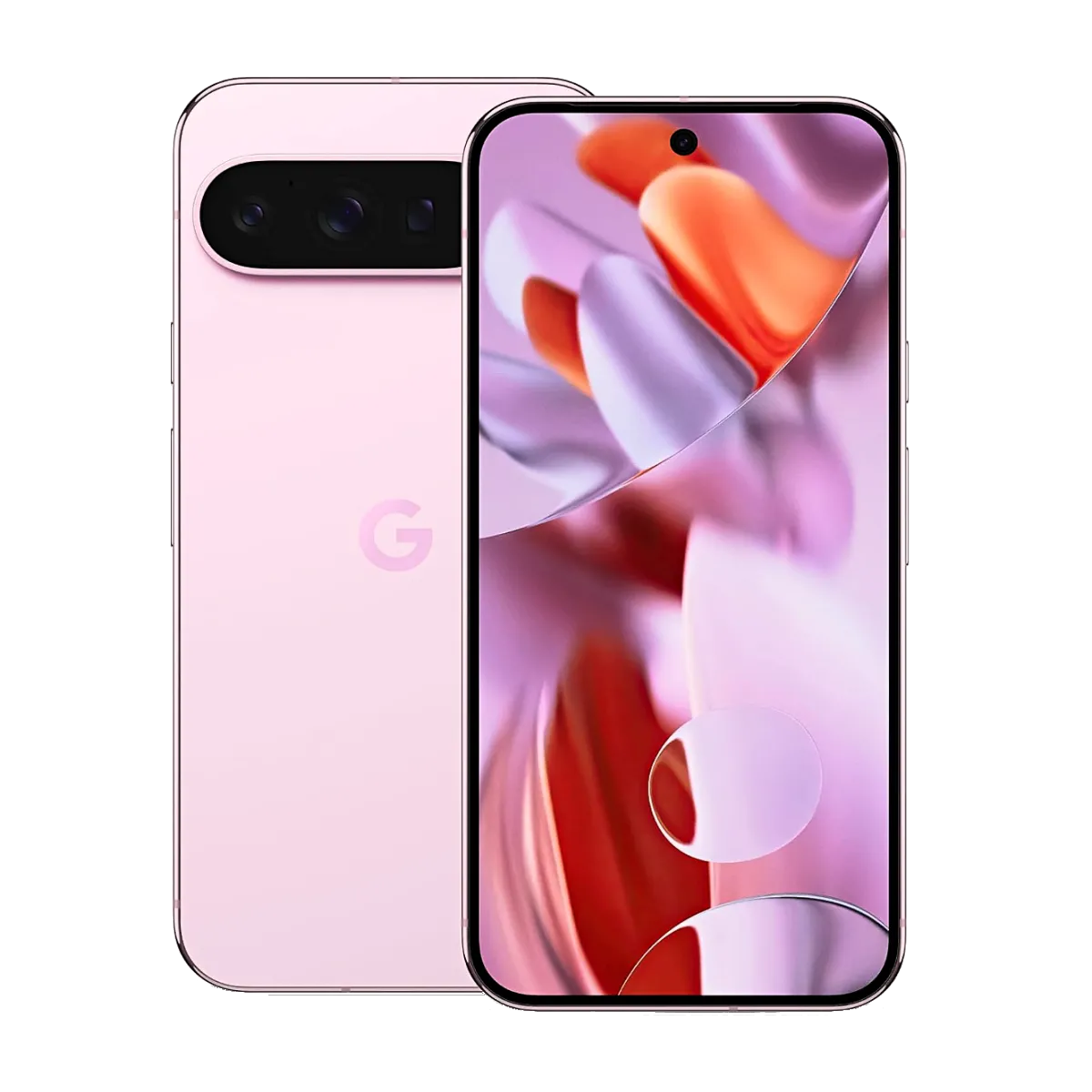 Thiết bị Google Pixel 9 Pro XL màu đen đặt nghiêng, đại diện cho dòng điện thoại Pixel có tính năng nhiệt kế