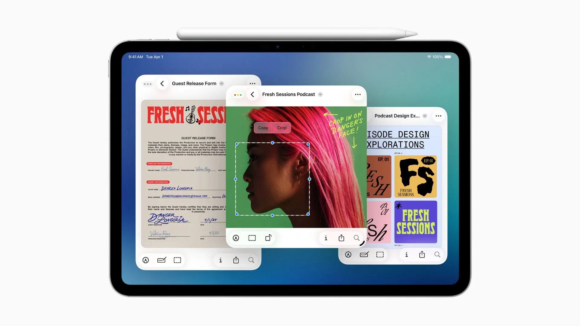 Ứng dụng Xem trước (Preview) trên iPadOS 26, cho phép xem, chỉnh sửa và chú thích PDF hoặc hình ảnh bằng Apple Pencil.