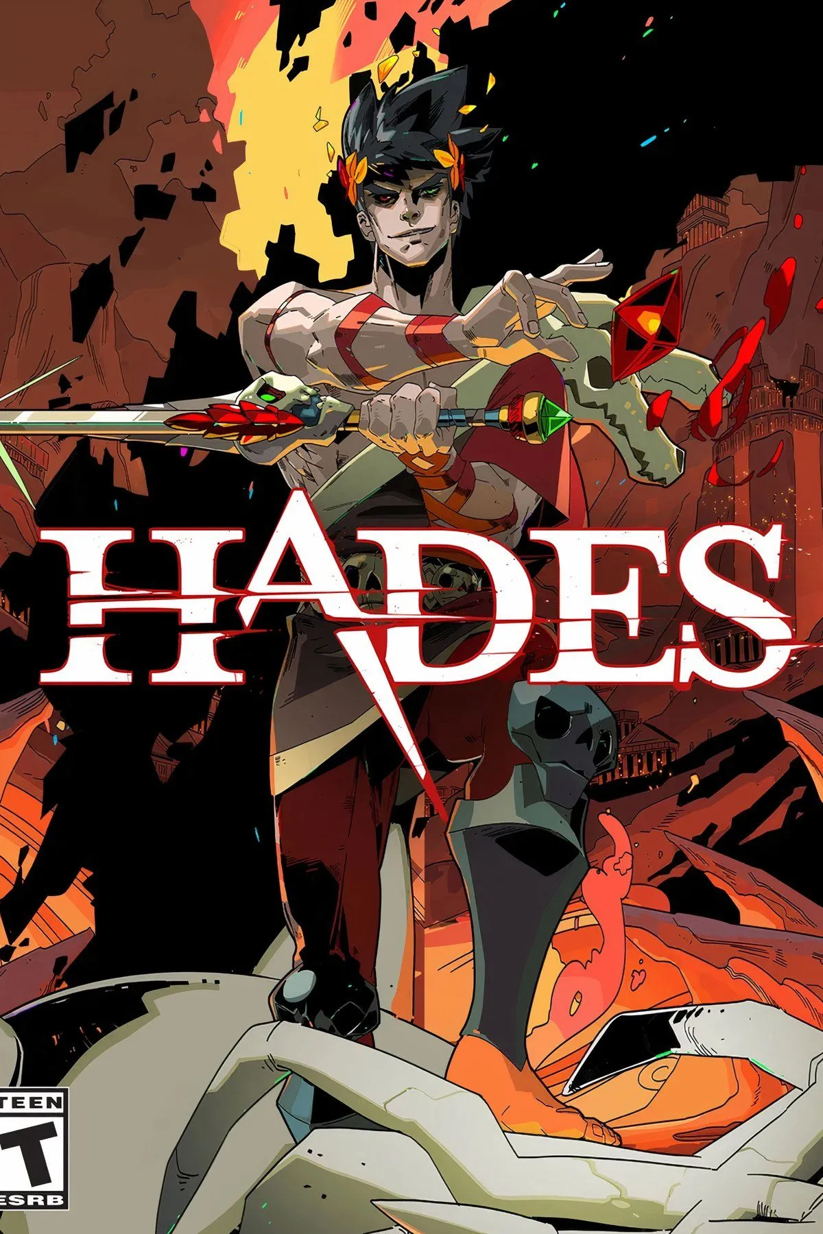 Zagreus, nhân vật chính của Hades, đang chiến đấu với kẻ thù trong một hầm ngục, thể hiện lối chơi hành động nhanh và đồ họa nghệ thuật.